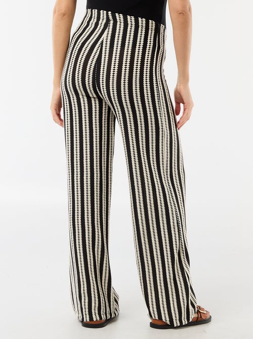 Calças de maternidade em malha às riscas - Kiabi