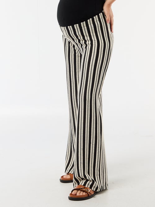 Calças de maternidade em malha às riscas - Kiabi