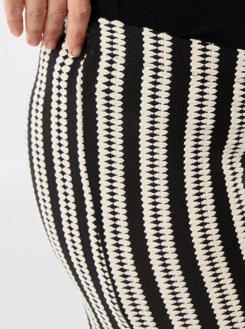 Calças de maternidade em malha às riscas - Kiabi