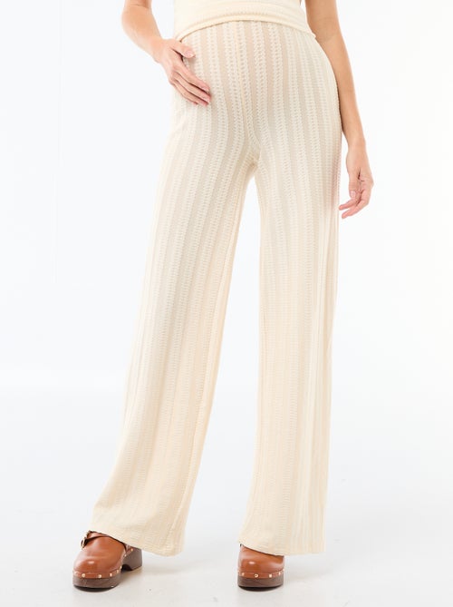 Calças de maternidade em malha às riscas - Kiabi