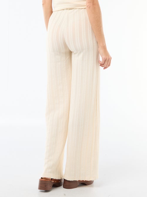 Calças de maternidade em malha às riscas - Kiabi