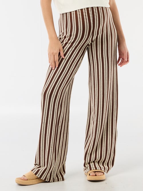 Calças de maternidade em malha às riscas - Kiabi