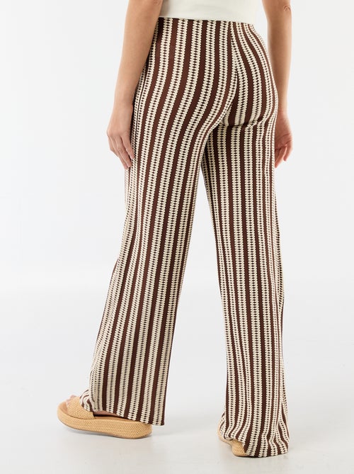 Calças de maternidade em malha às riscas - Kiabi