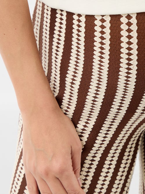 Calças de maternidade em malha às riscas - Kiabi