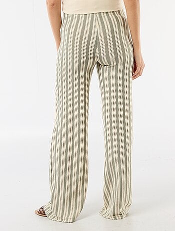 Calças de maternidade em malha às riscas