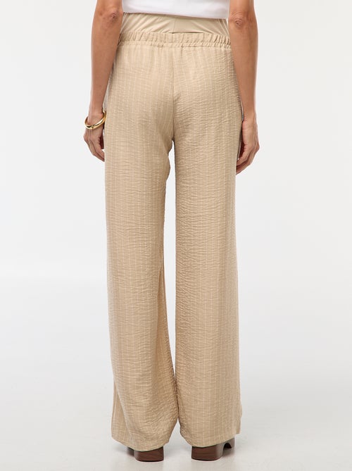 Calças de maternidade largas às riscas - Kiabi