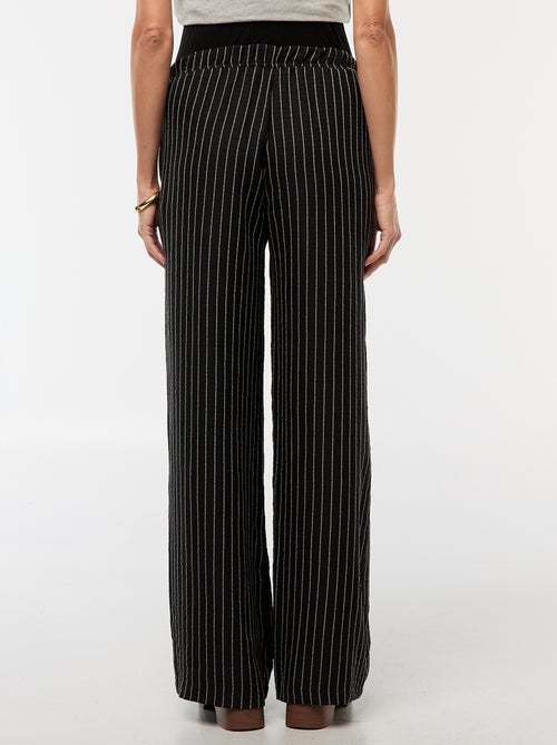 Calças de maternidade largas às riscas - Kiabi