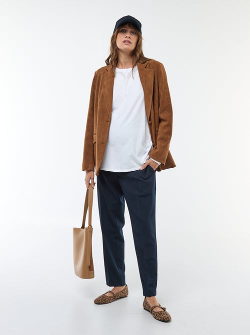 Calças de maternidade largas em malha Milano - Kiabi