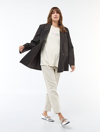 Calças de maternidade largas em malha Milano