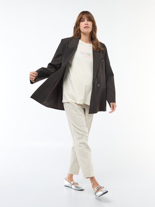 Calças de maternidade largas em malha Milano - Kiabi