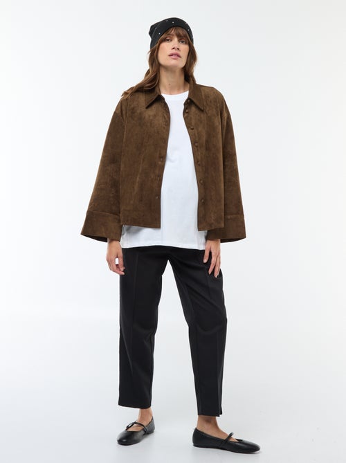 Calças de maternidade largas em malha Milano - Kiabi