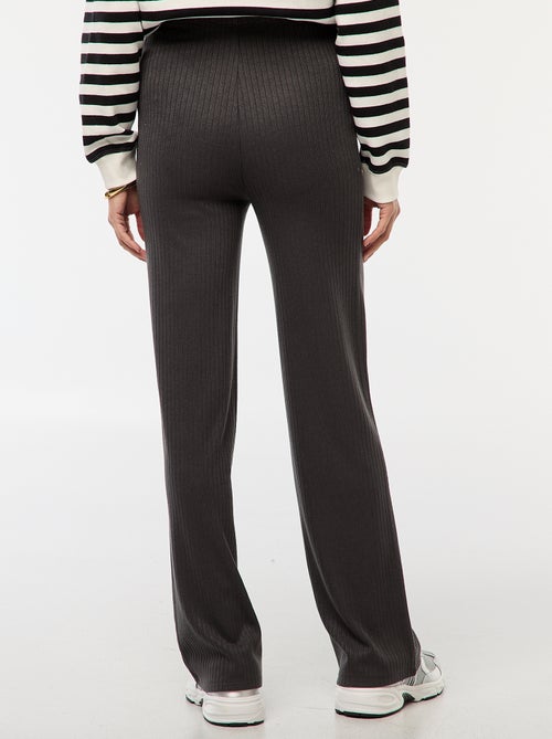 Calças de maternidade largas em rib - Kiabi