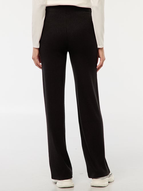 Calças de maternidade largas em rib - Kiabi