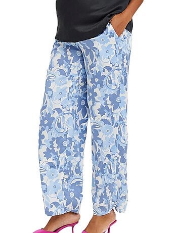 Calças de Maternidade Vero Moda Mulla Estampado Azul/Branco para Mulher