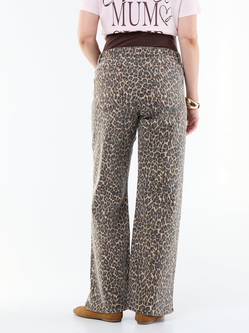 Calças de maternidade wide leg Bege - Kiabi