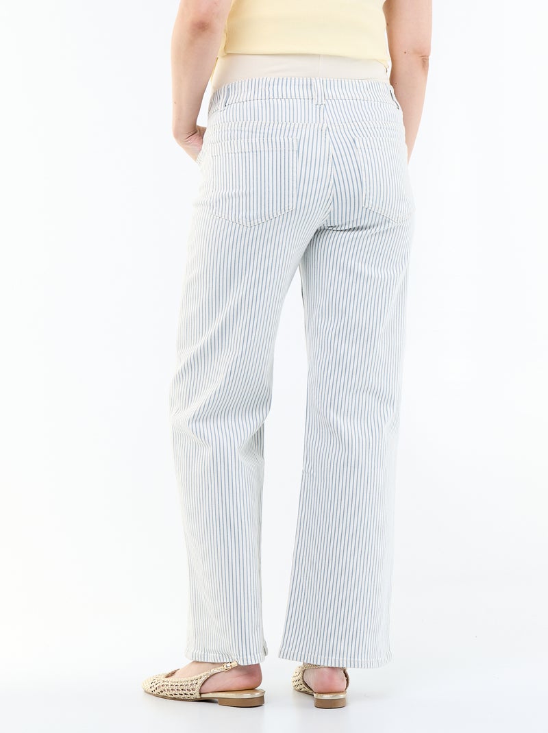Calças de maternidade wide leg Bege - Kiabi