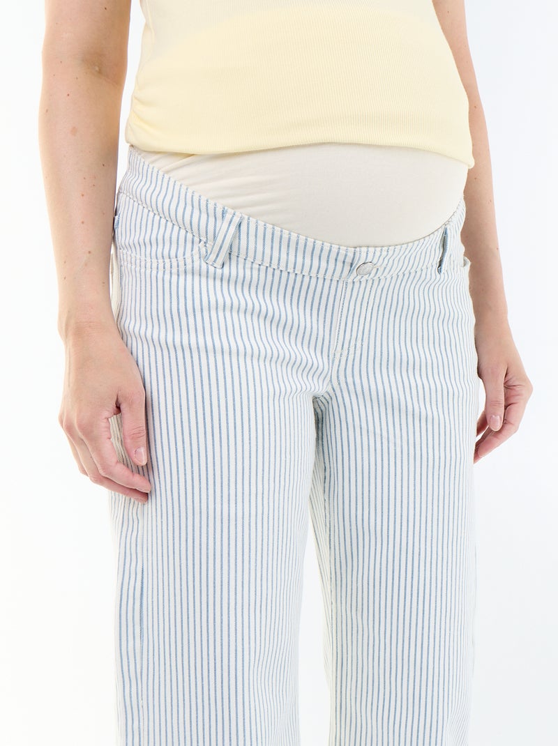 Calças de maternidade wide leg Bege - Kiabi