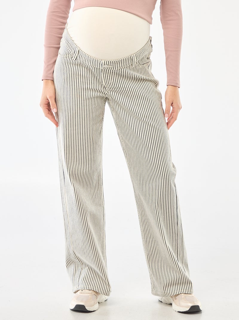 Calças de maternidade wide leg Branco - Kiabi