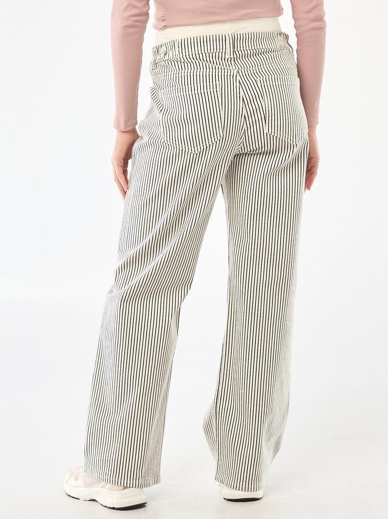 Calças de maternidade wide leg Branco - Kiabi