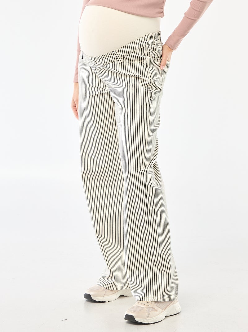 Calças de maternidade wide leg Branco - Kiabi