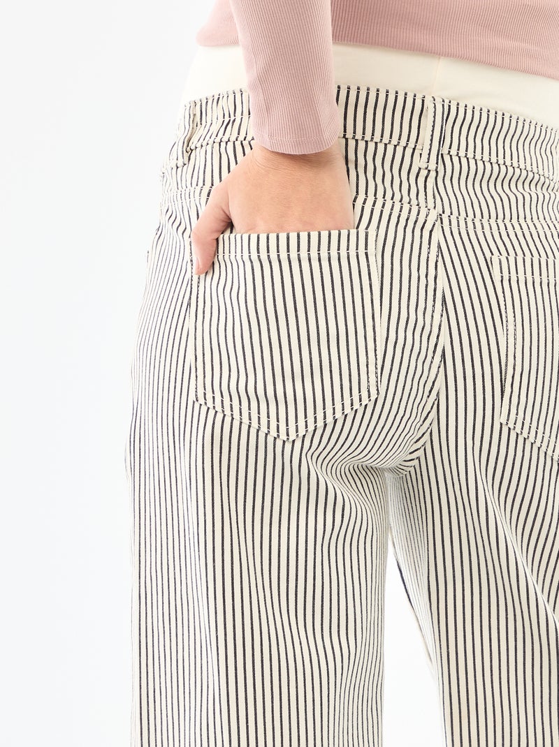 Calças de maternidade wide leg Branco - Kiabi