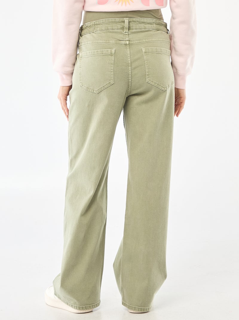 Calças de maternidade wide leg Verde - Kiabi