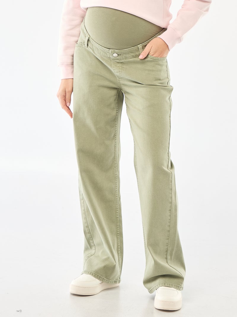 Calças de maternidade wide leg Verde - Kiabi