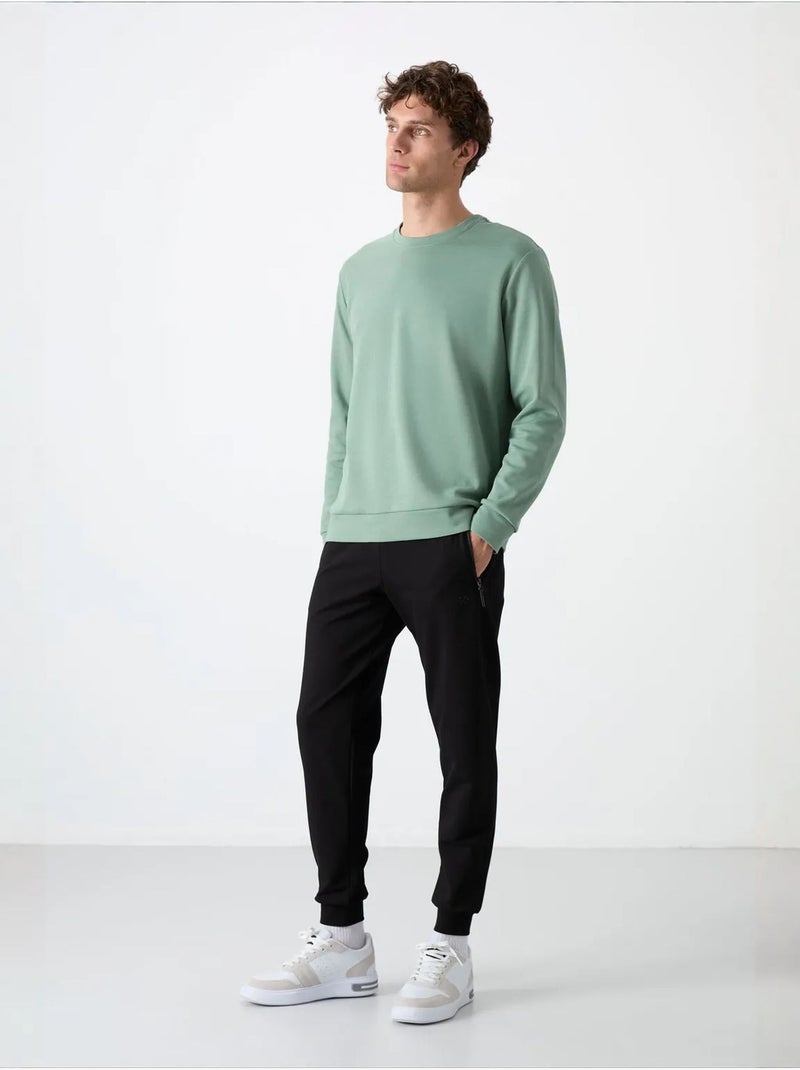 Calças de moletom masculinas em mistura de algodão tommy Cinza-preto - Kiabi