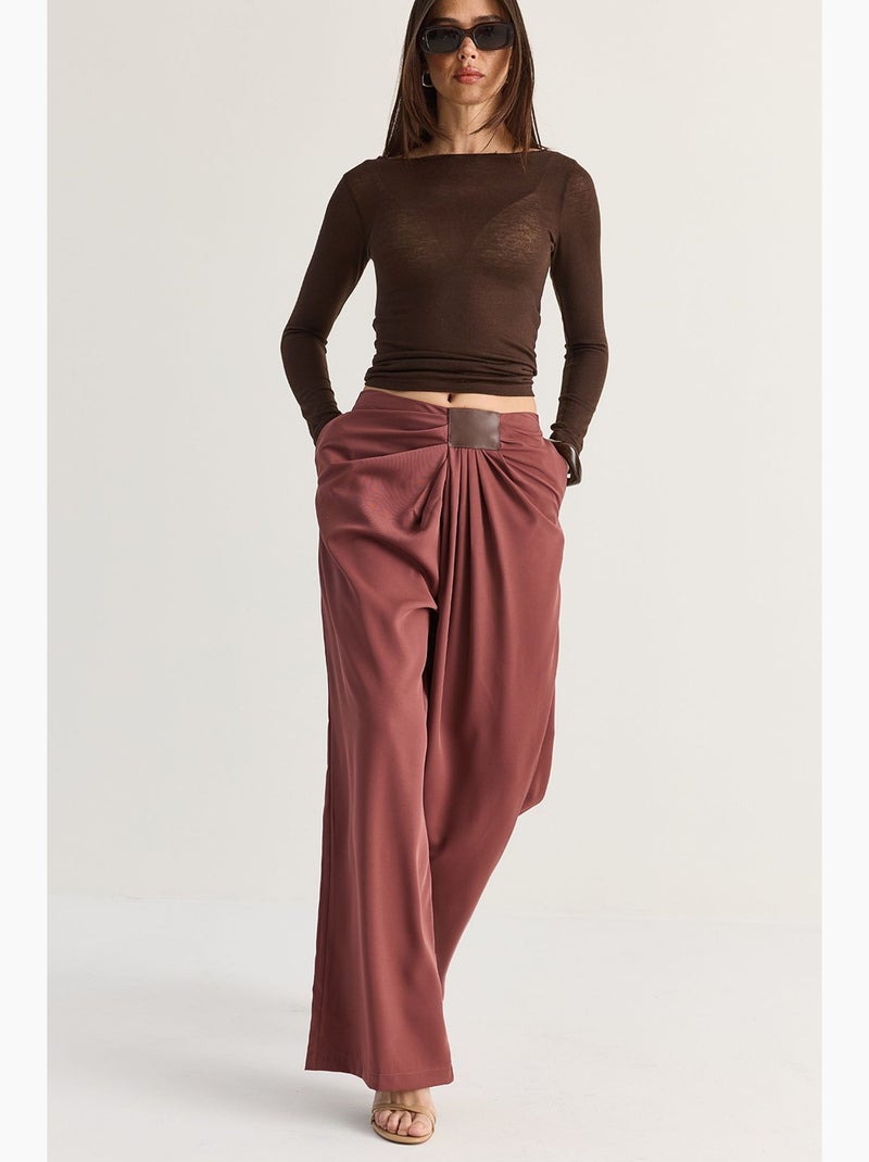 Calças de mulher lucci Vermelho bordô - Kiabi