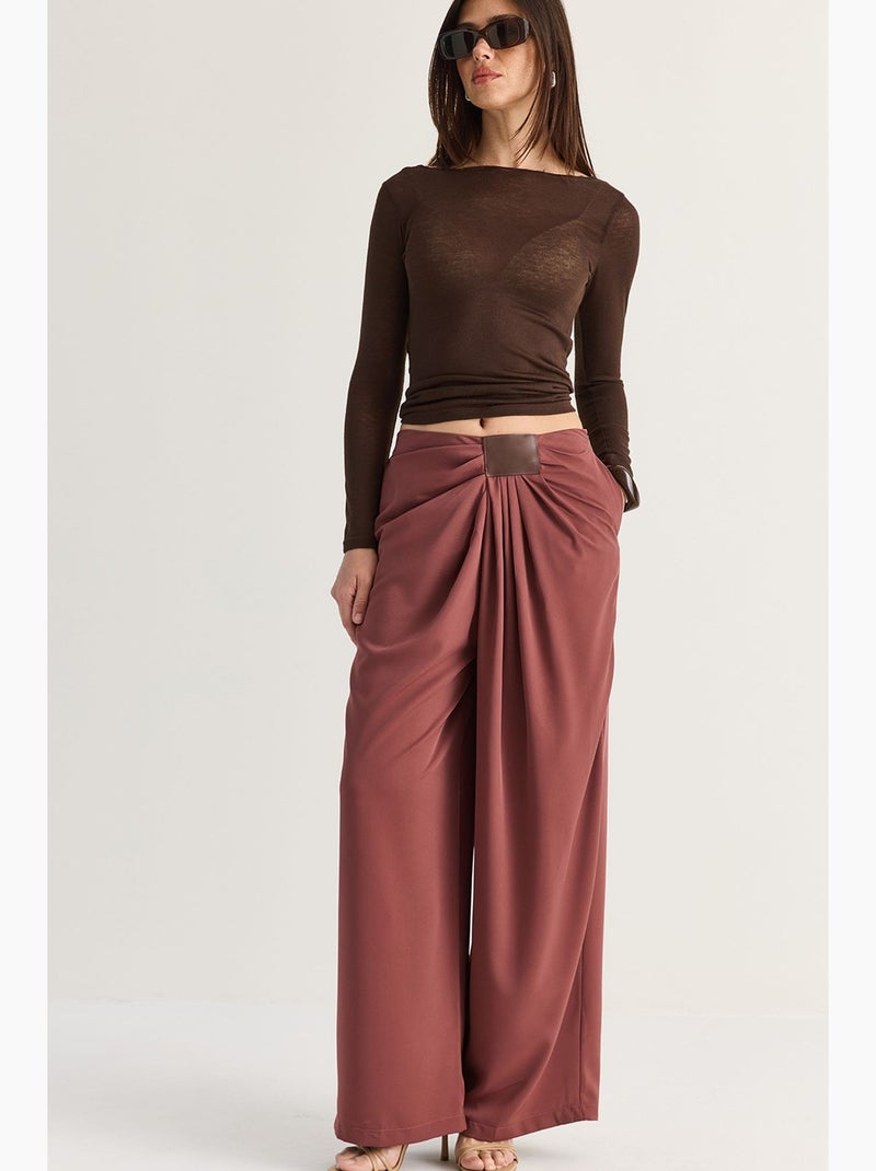 Calças de mulher lucci Vermelho bordô - Kiabi