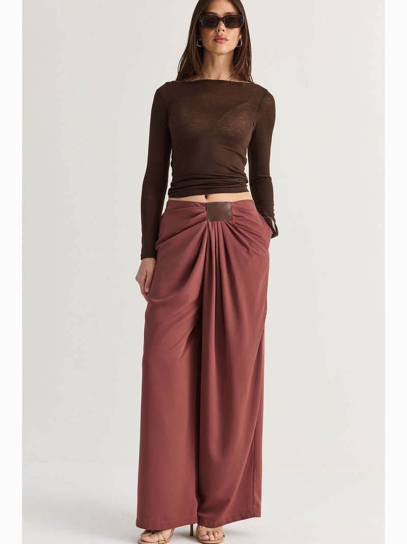 Calças de mulher lucci Vermelho bordô - Kiabi