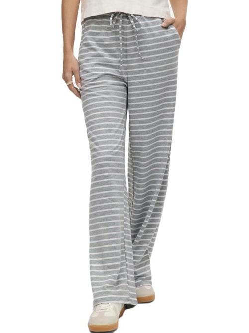Calças de Mulher Vero Moda Malma Cinzentas com Riscas - Kiabi Calças de Mulher Vero Moda Malma Cinzentas com Riscas - Kiabi