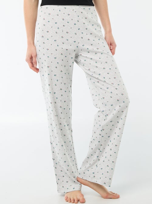 Calças de pajama caneladas - Kiabi