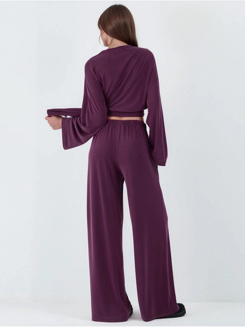 Calças de perna direita para vestir busem Roxo - Kiabi