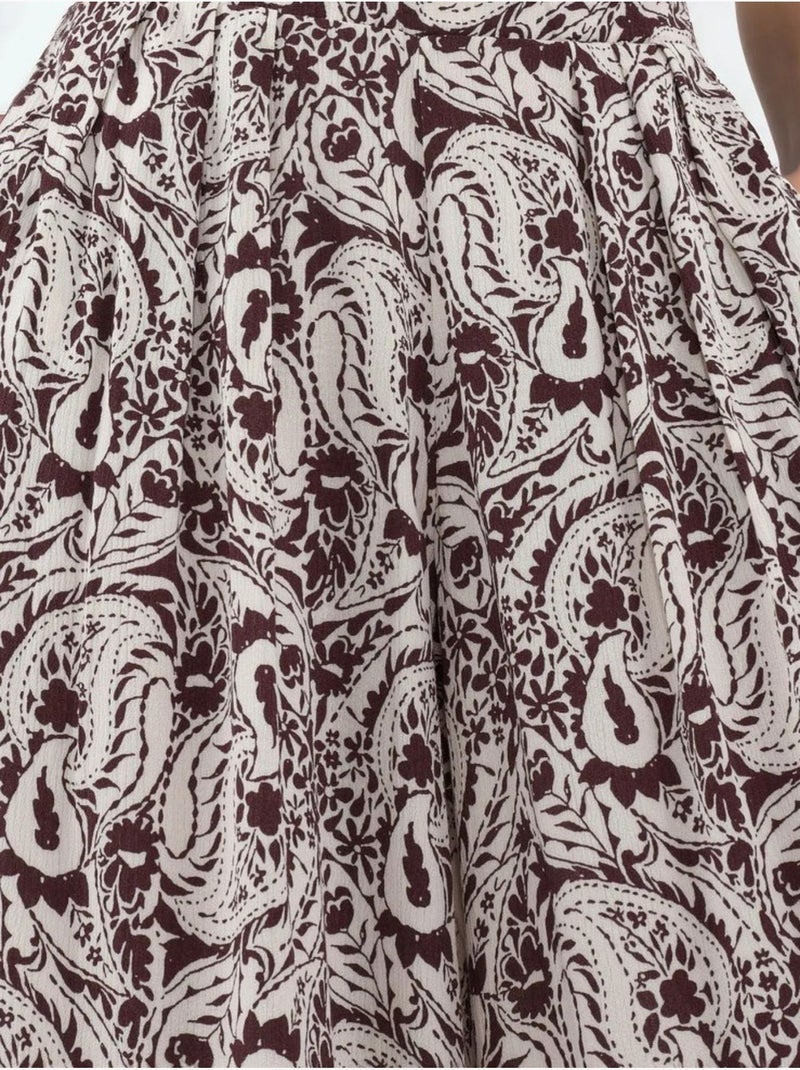 Calças de perna larga com estampado paisley busem Multicolorido - Kiabi