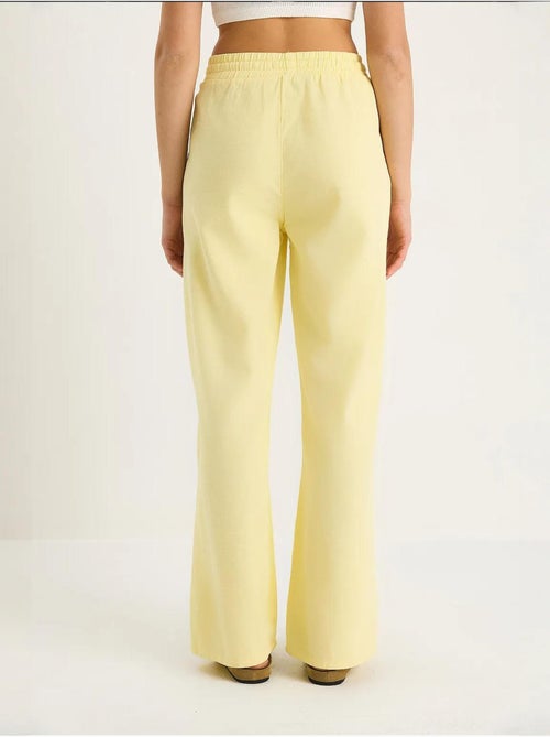 Calças de perna larga relaxed fit com cordão lucci - Kiabi Calças de perna larga relaxed fit com cordão lucci - Kiabi