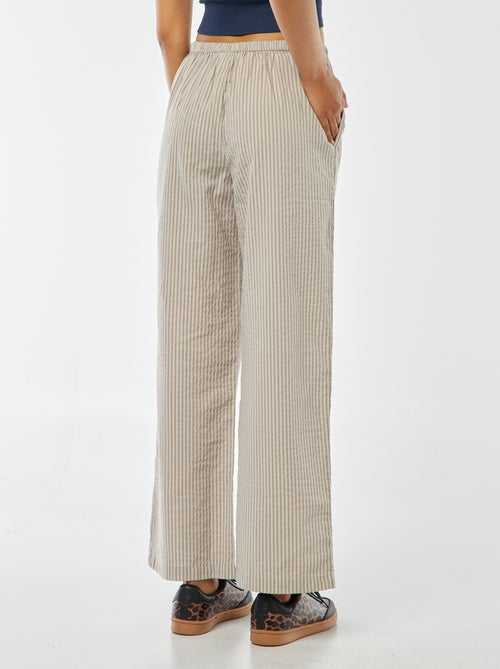 Calças de pijama às riscas - Kiabi