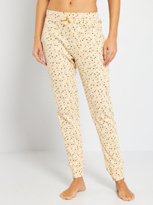 Calças de pijama com nervuras finas - Kiabi