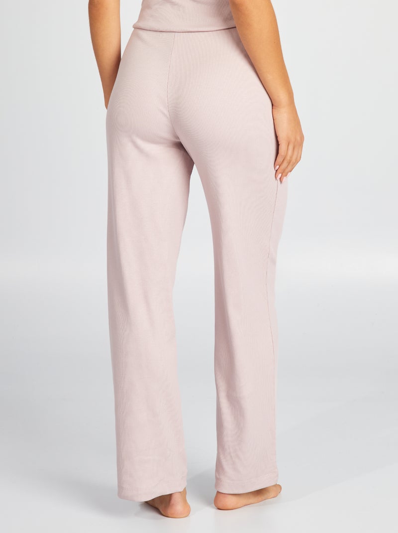 Calças de pijama com nervuras largas VIOLETA - Kiabi