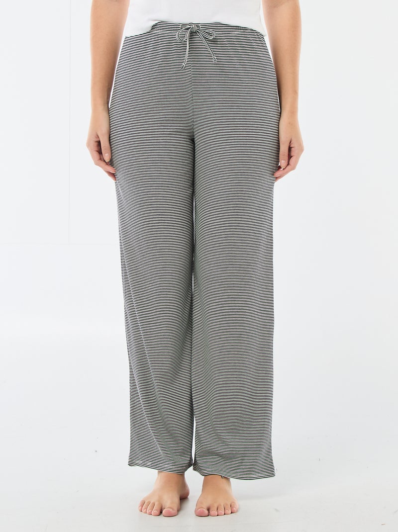 Calças de pijama em malha stretch Azul - Kiabi