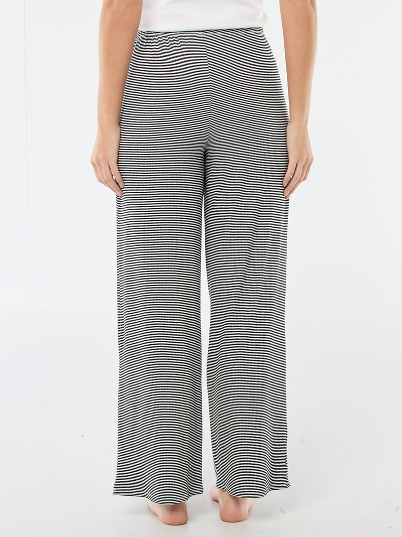 Calças de pijama em malha stretch Azul - Kiabi