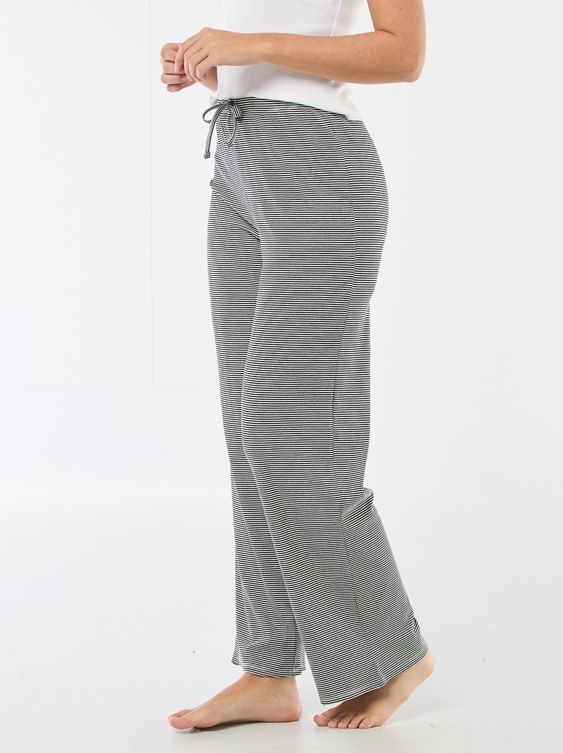 Calças de pijama em malha stretch Azul - Kiabi