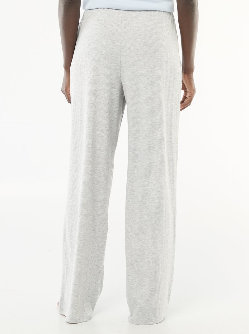 Calças de pijama em malha stretch Cinza - Kiabi