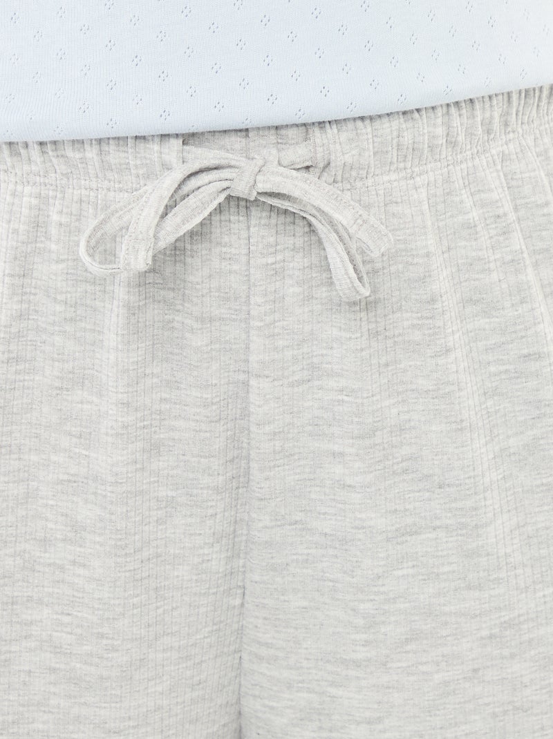 Calças de pijama em malha stretch Cinza - Kiabi