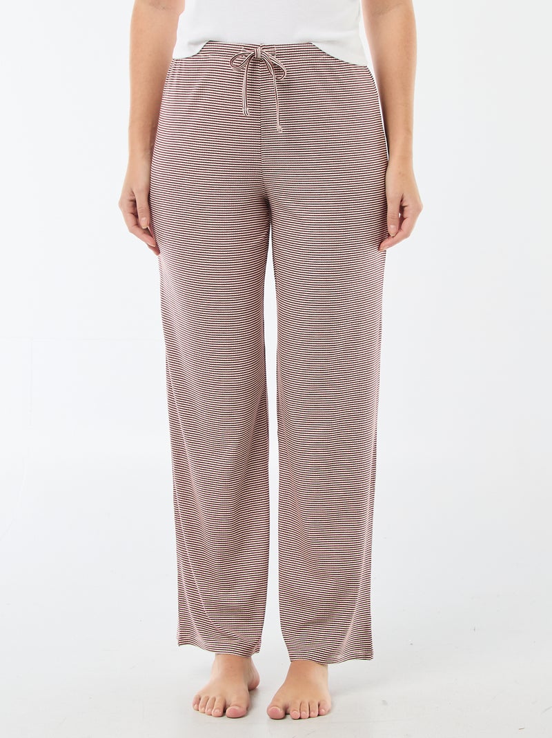 Calças de pijama em malha stretch Vermelho - Kiabi