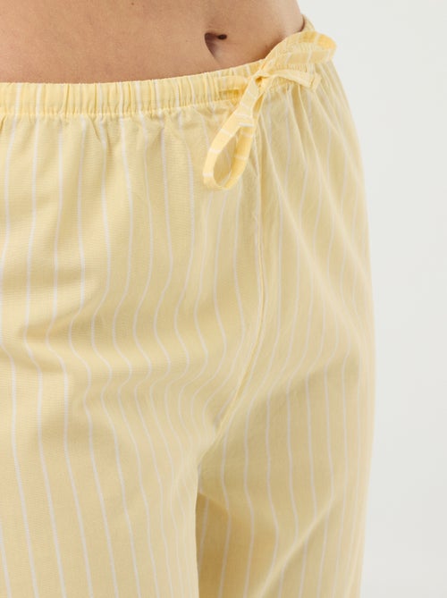 Calças de pijama em popelina - Kiabi