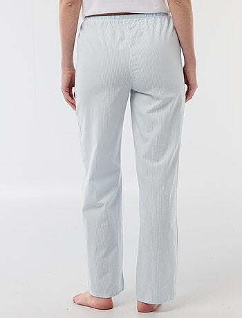 Calças de pijama em popelina