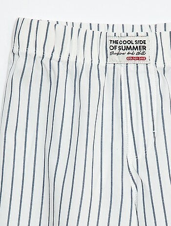 Calças de pijama em popelina