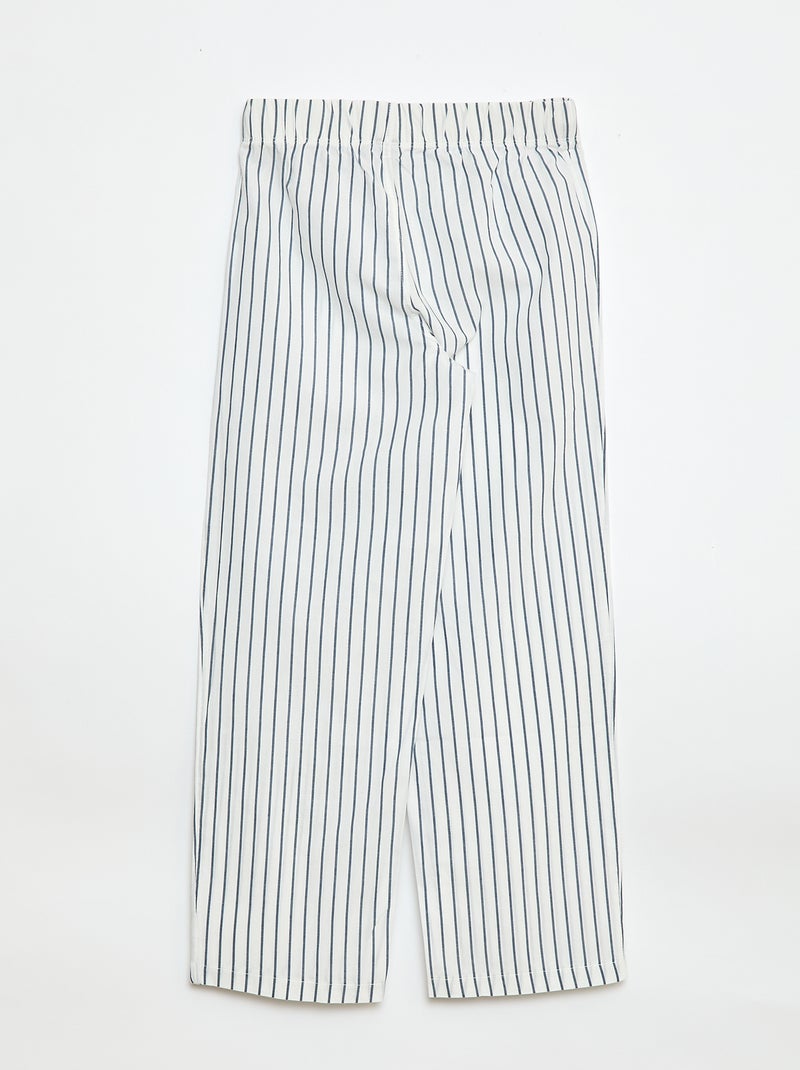Calças de pijama em popelina Branco - Kiabi