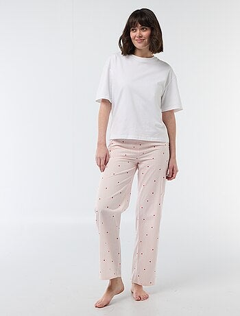 Calças de pijama em popelina